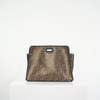 Fendi Peakaboo Canvas Defender Bag with Luggage Tag