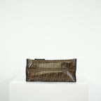 Fendi Peakaboo Canvas Defender Bag with Luggage Tag