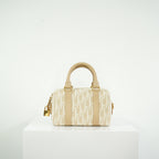 Dior Oblique Chambray Groove 17 Bag, Full set (beige color)