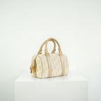 Dior Oblique Chambray Groove 17 Bag, Full set (beige color)