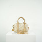 Dior Oblique Chambray Groove 17 Bag, Full set (beige color)