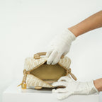 Dior Oblique Chambray Groove 17 Bag, Full set (beige color)