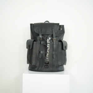 Louis Vuitton Epi Supreme Christopher Black Backpack with dust bag