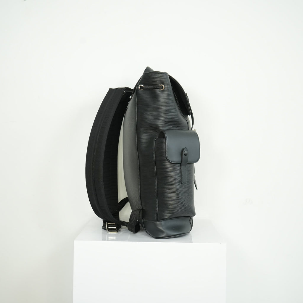 Louis Vuitton Epi Supreme Christopher Black Backpack with dust bag