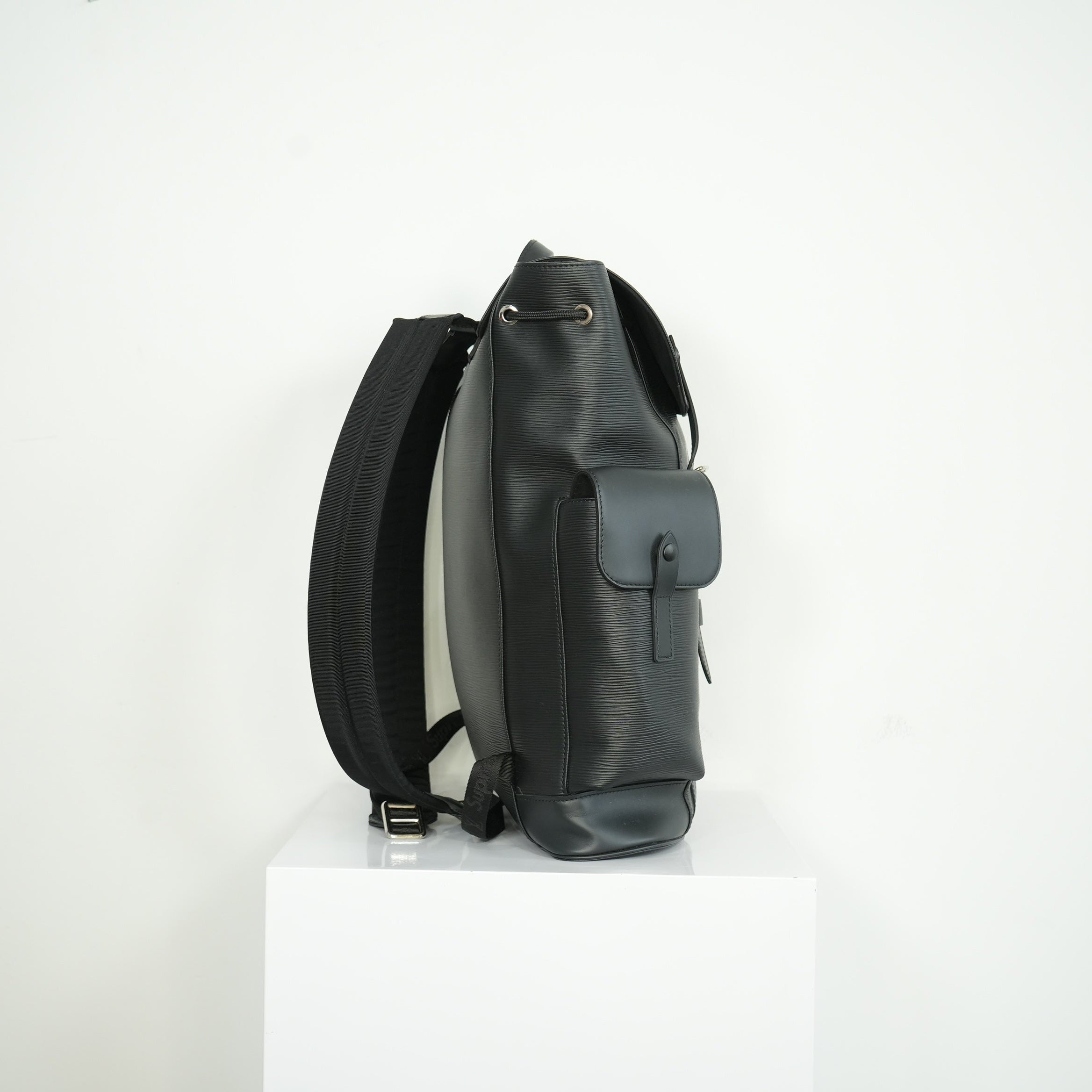 Louis Vuitton Epi Supreme Christopher Black Backpack with dust bag