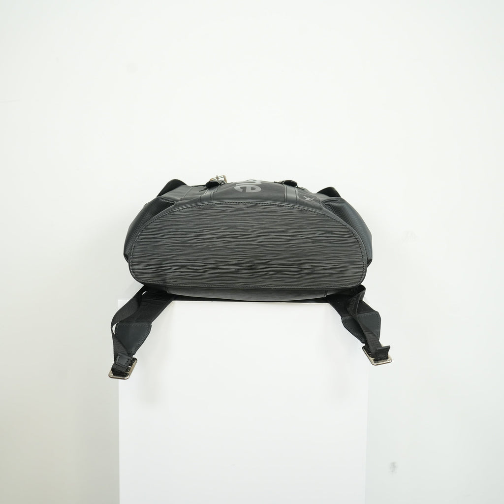 Louis Vuitton Epi Supreme Christopher Black Backpack with dust bag