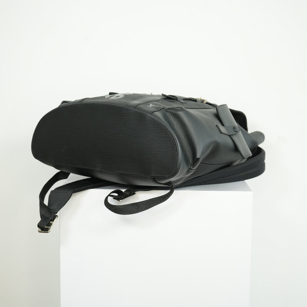 Louis Vuitton Epi Supreme Christopher Black Backpack with dust bag