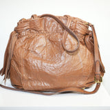 Prada Nappa Leather Antique Bow Bag Brown