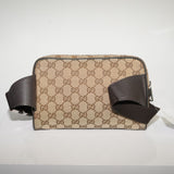 Gucci GG Guccissima Canvas Belt Bag Fanny Pack Brown