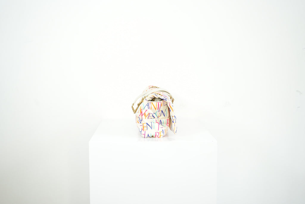 YSL Jamie Medium White Multicolor Shoulder Bag