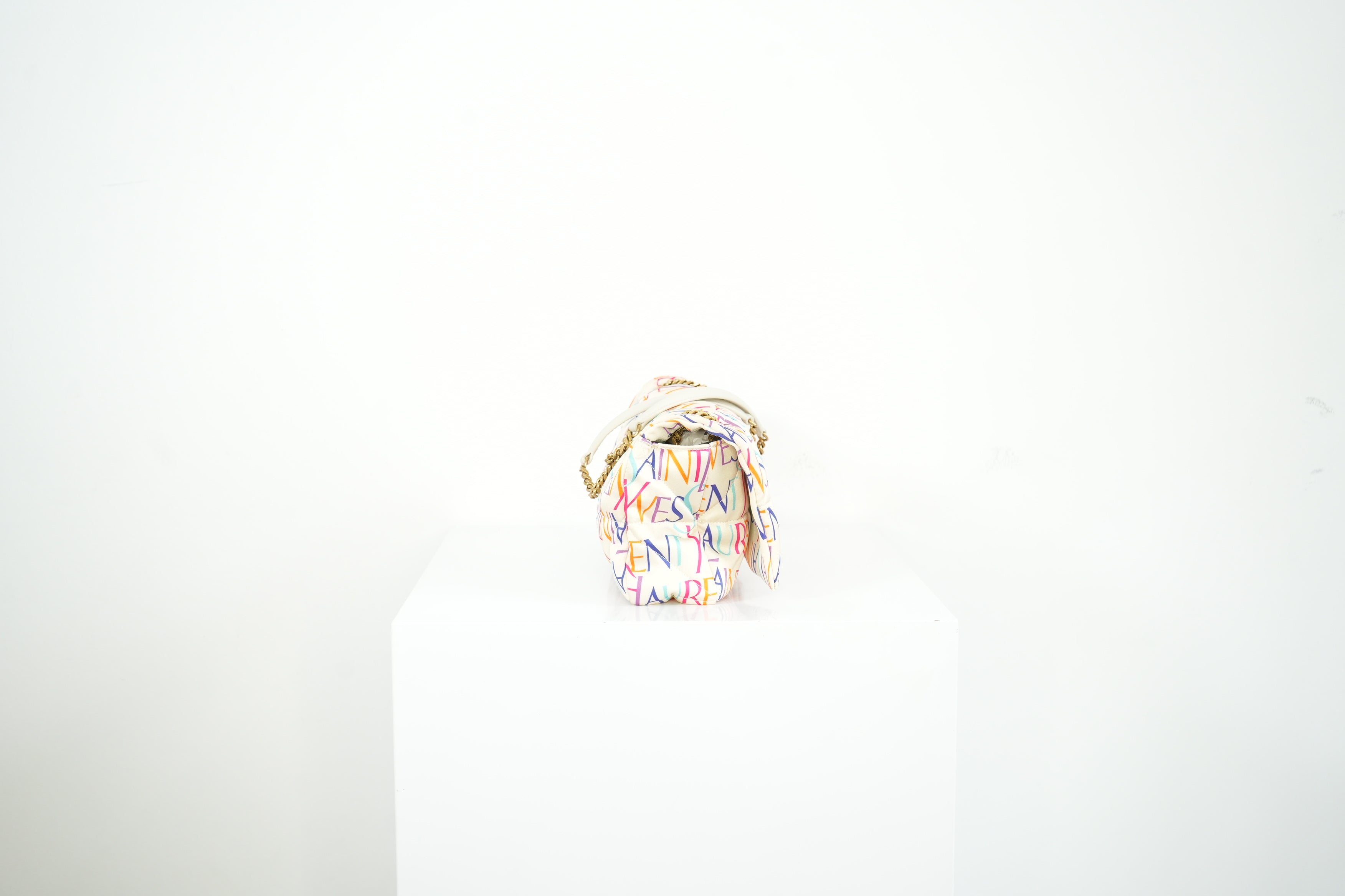 YSL Jamie Medium White Multicolor Shoulder Bag