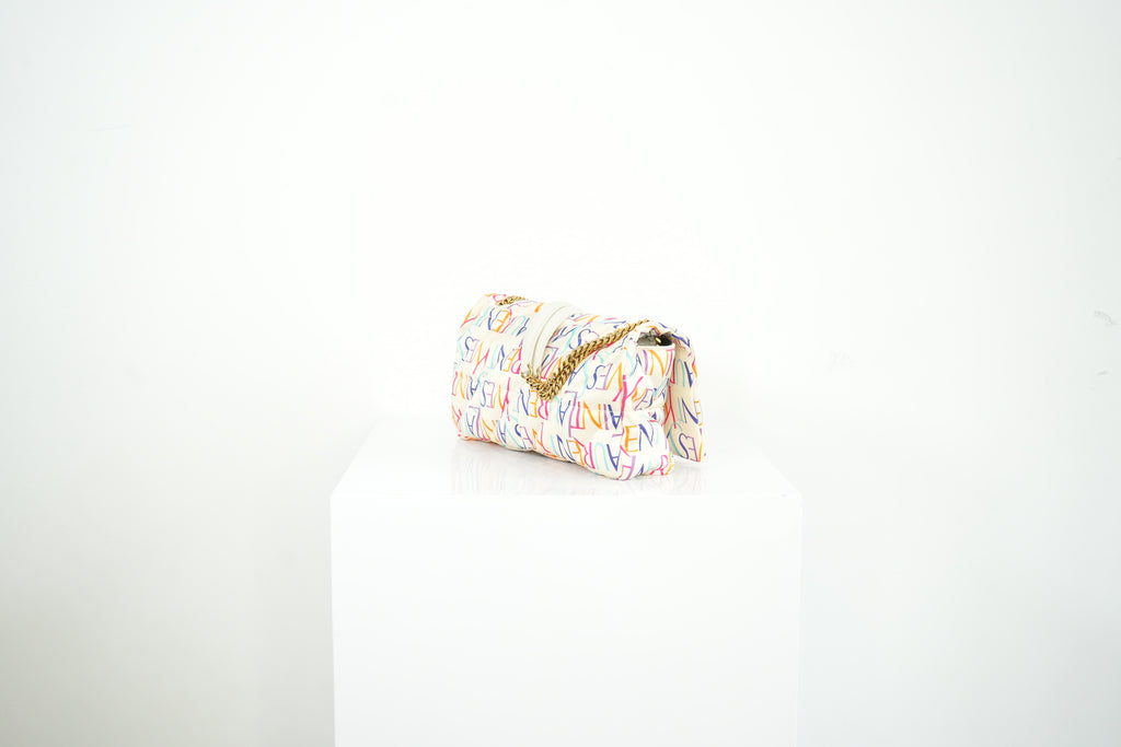 YSL Jamie Medium White Multicolor Shoulder Bag