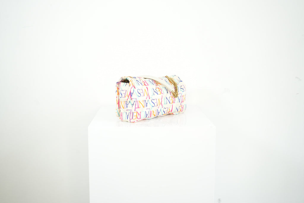 YSL Jamie Medium White Multicolor Shoulder Bag