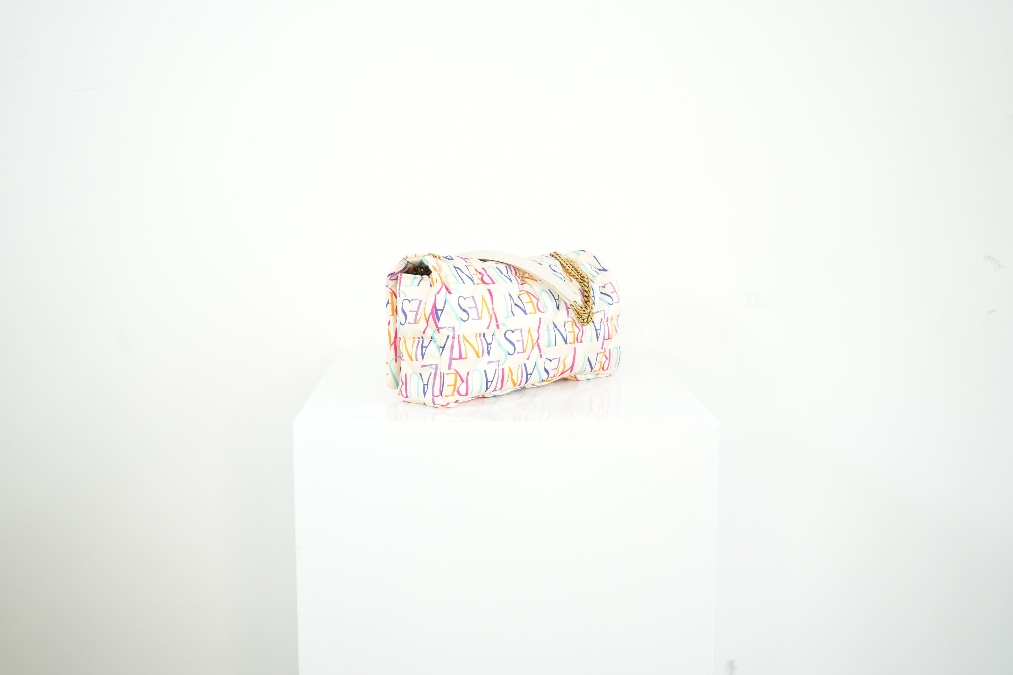 YSL Jamie Medium White Multicolor Shoulder Bag