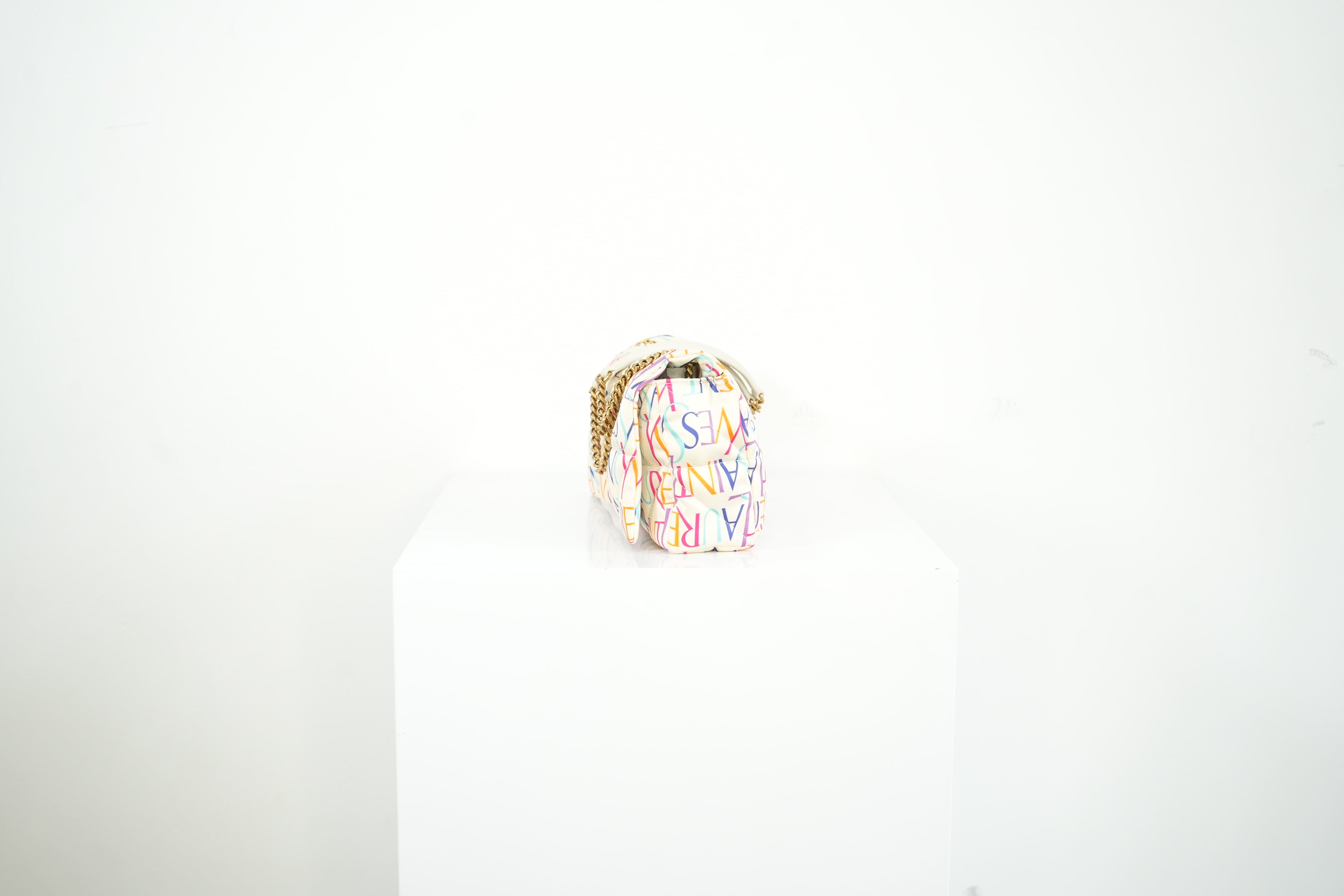 YSL Jamie Medium White Multicolor Shoulder Bag