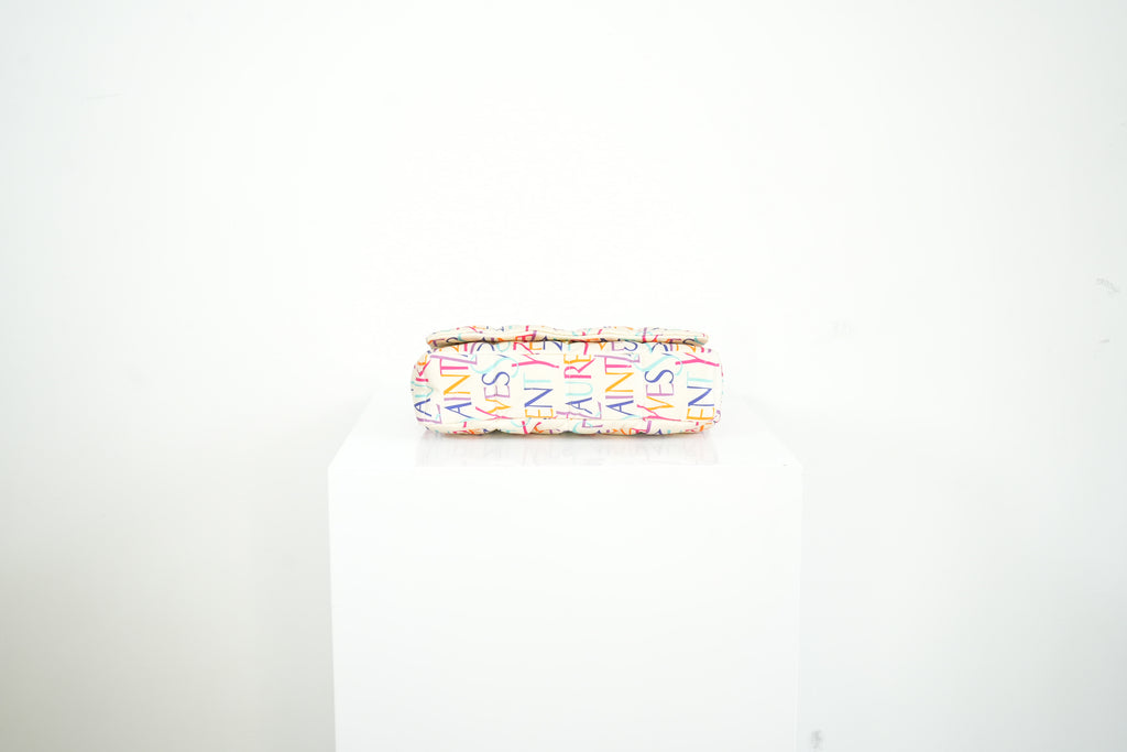 YSL Jamie Medium White Multicolor Shoulder Bag