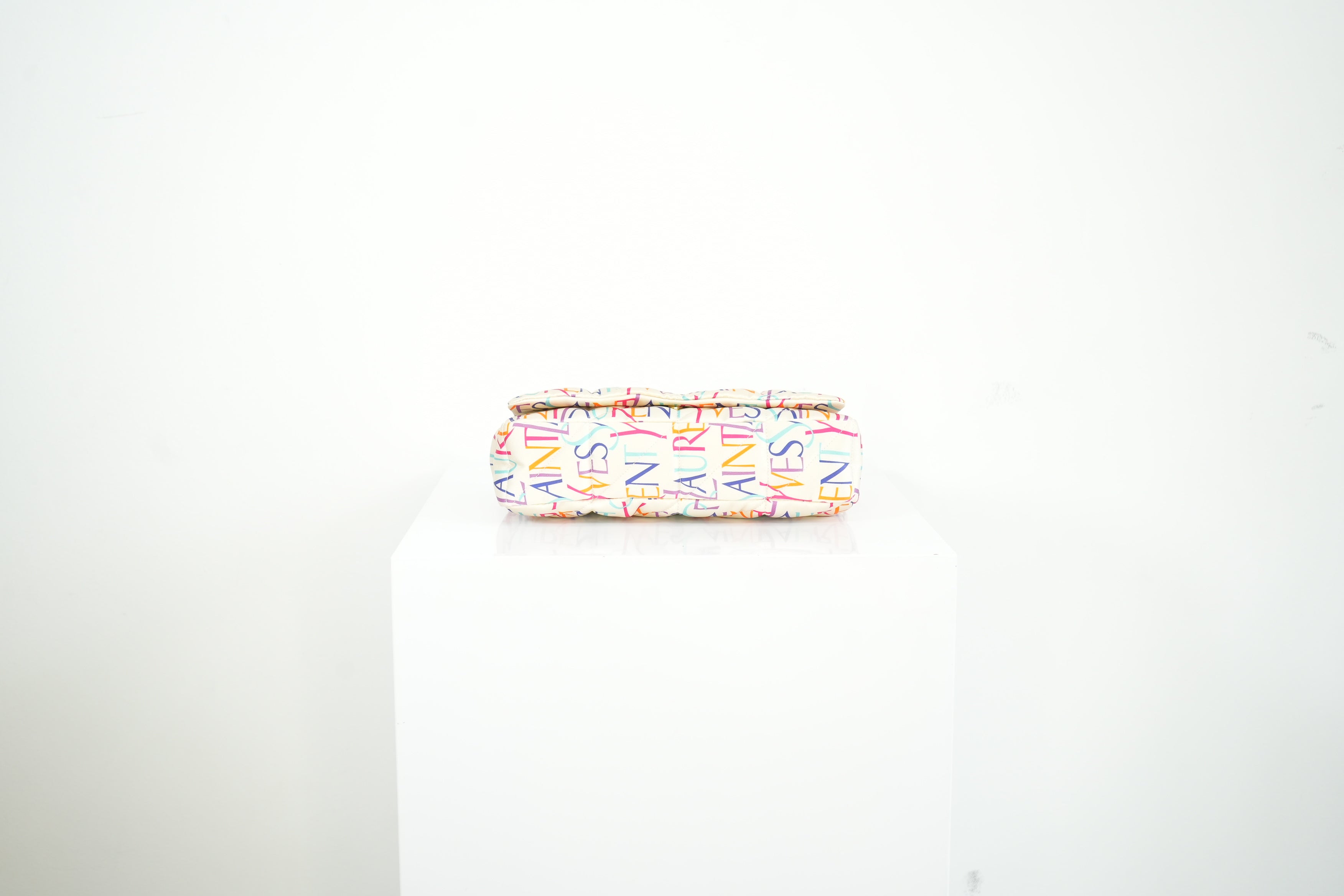 YSL Jamie Medium White Multicolor Shoulder Bag