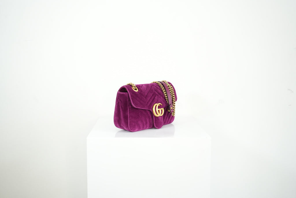 Gucci Purple Marmont Velvet bag