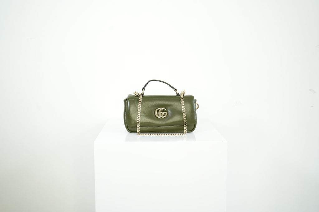Gucci GG Milano Top Handle Olive Green