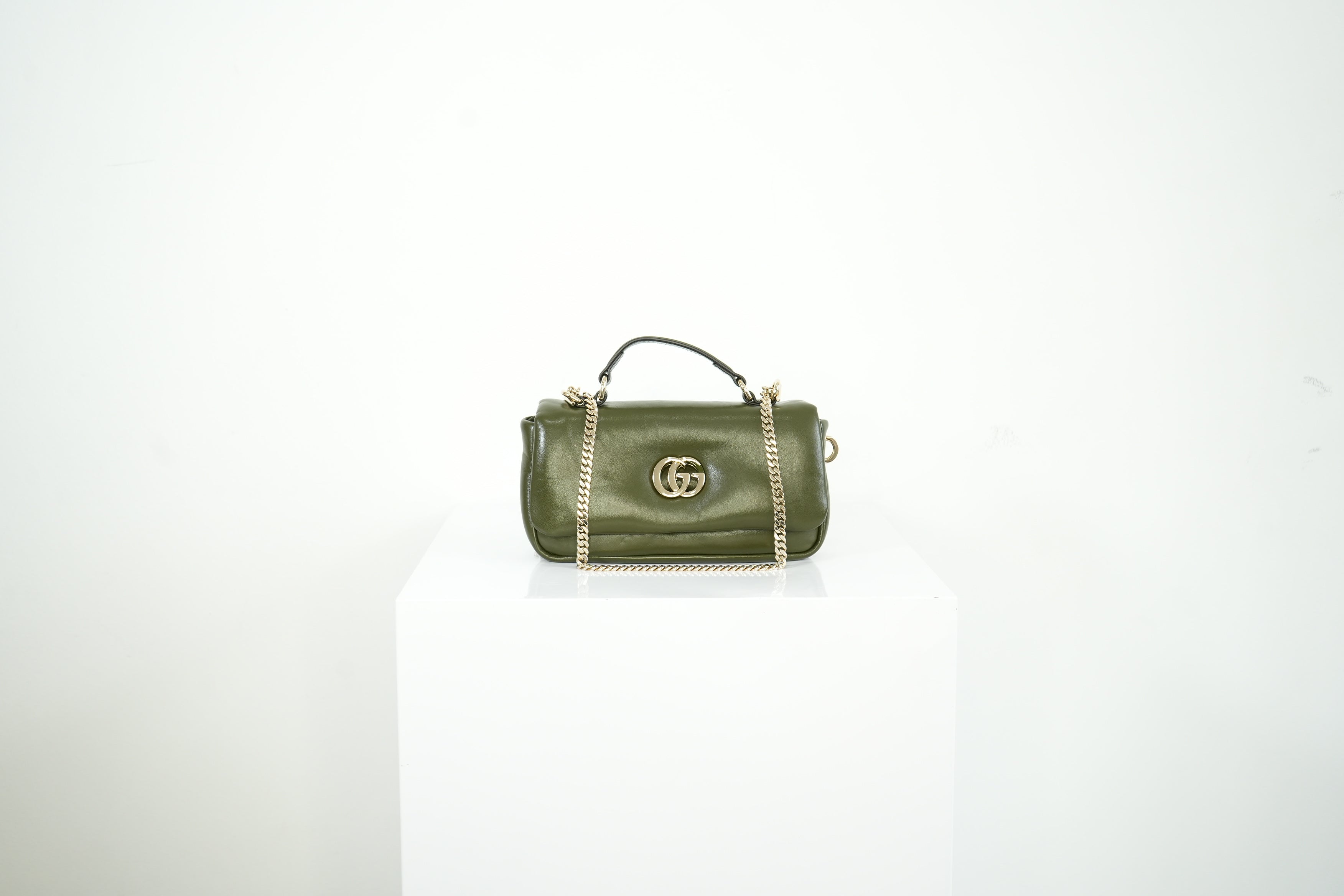 Gucci GG Milano Top Handle Olive Green