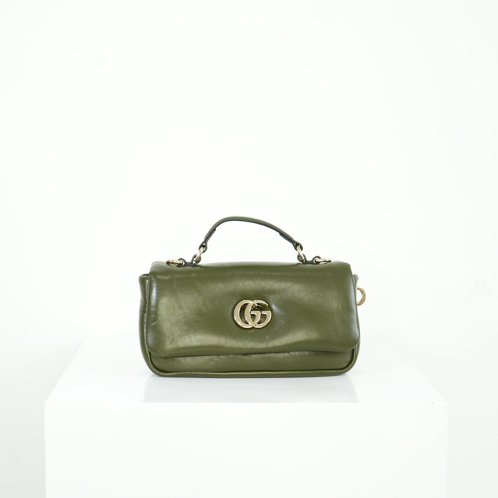 Gucci GG Milano Top Handle Olive Green
