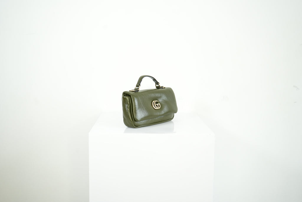 Gucci GG Milano Top Handle Olive Green