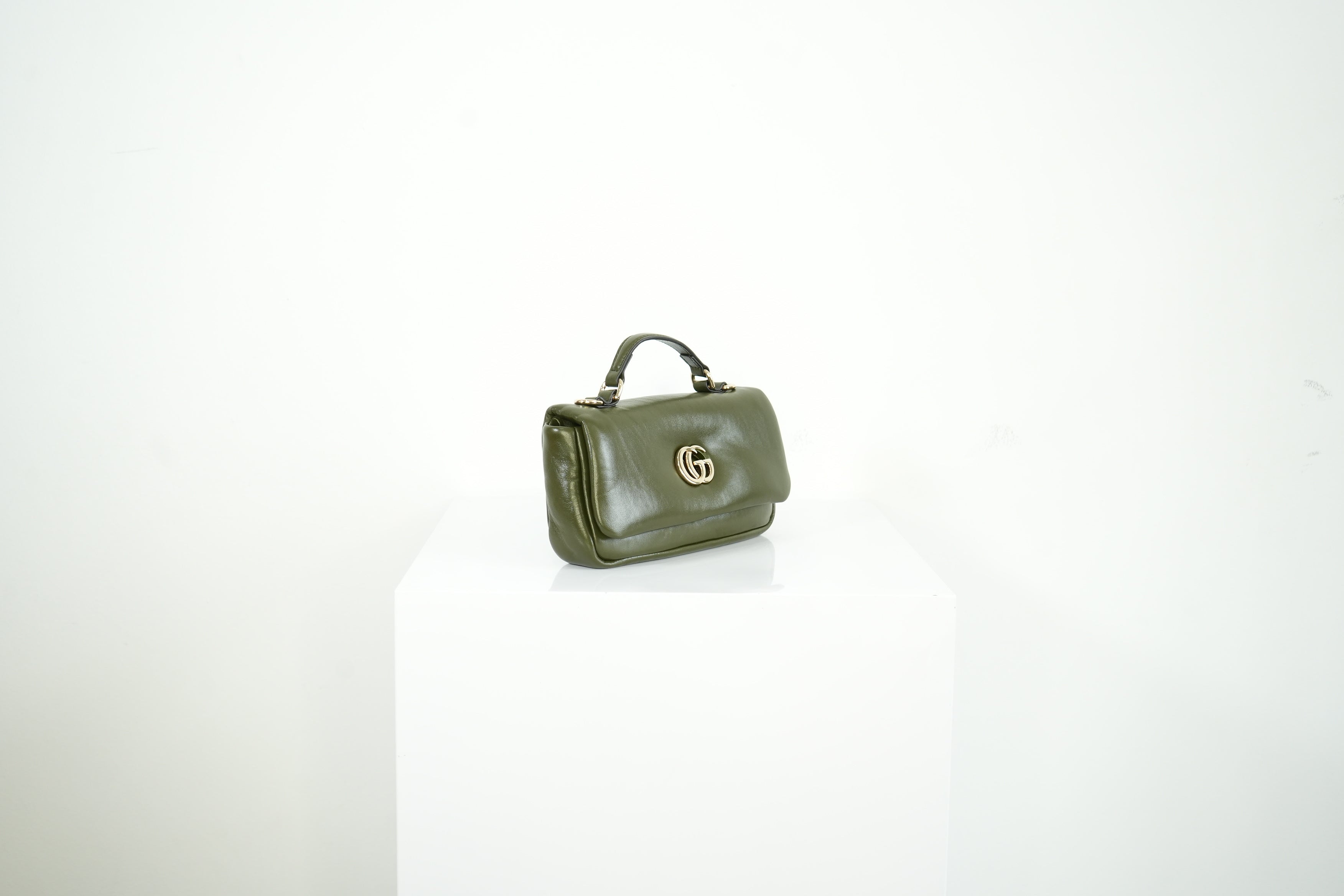 Gucci GG Milano Top Handle Olive Green