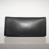 Yves Saint Laurent Tiny Cassandre Flat Continental Wallet Black
