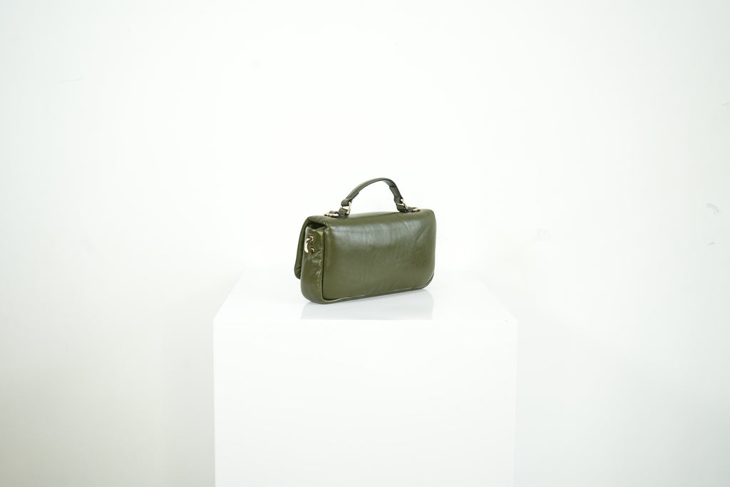 Gucci GG Milano Top Handle Olive Green