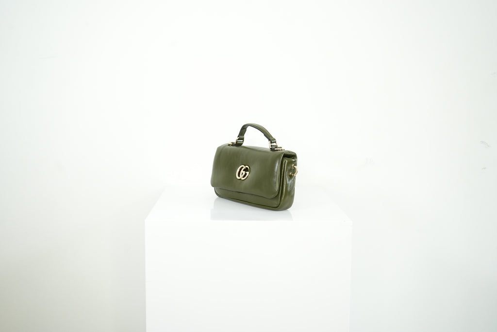 Gucci GG Milano Top Handle Olive Green