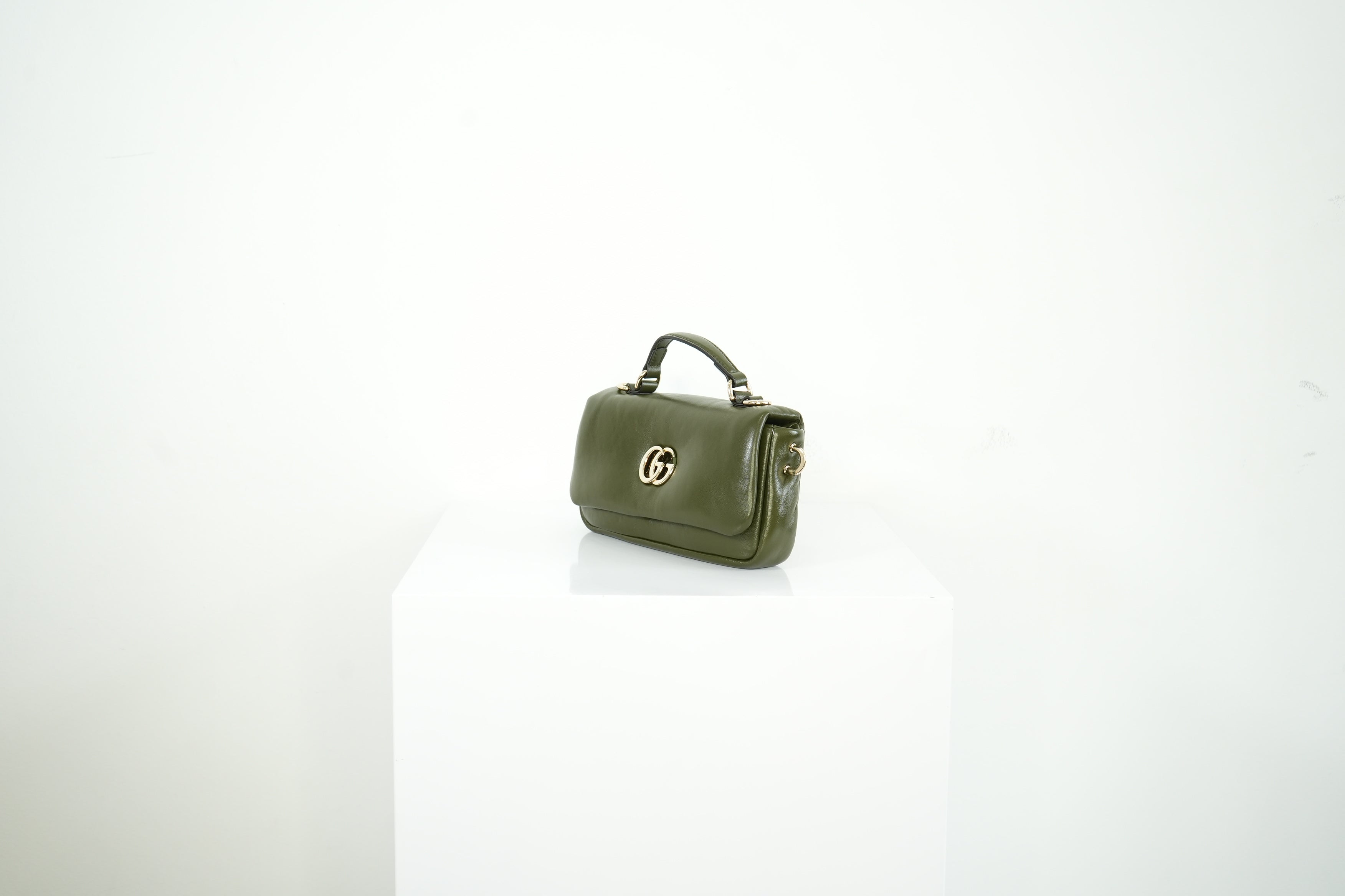 Gucci GG Milano Top Handle Olive Green