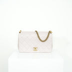 Chanel White Quilted Leather Shoulder Bag