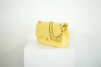 Chanel Flap Caviar Large Double Flap Yellow Full Set