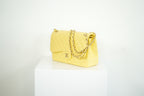 Chanel Flap Caviar Large Double Flap Yellow Full Set