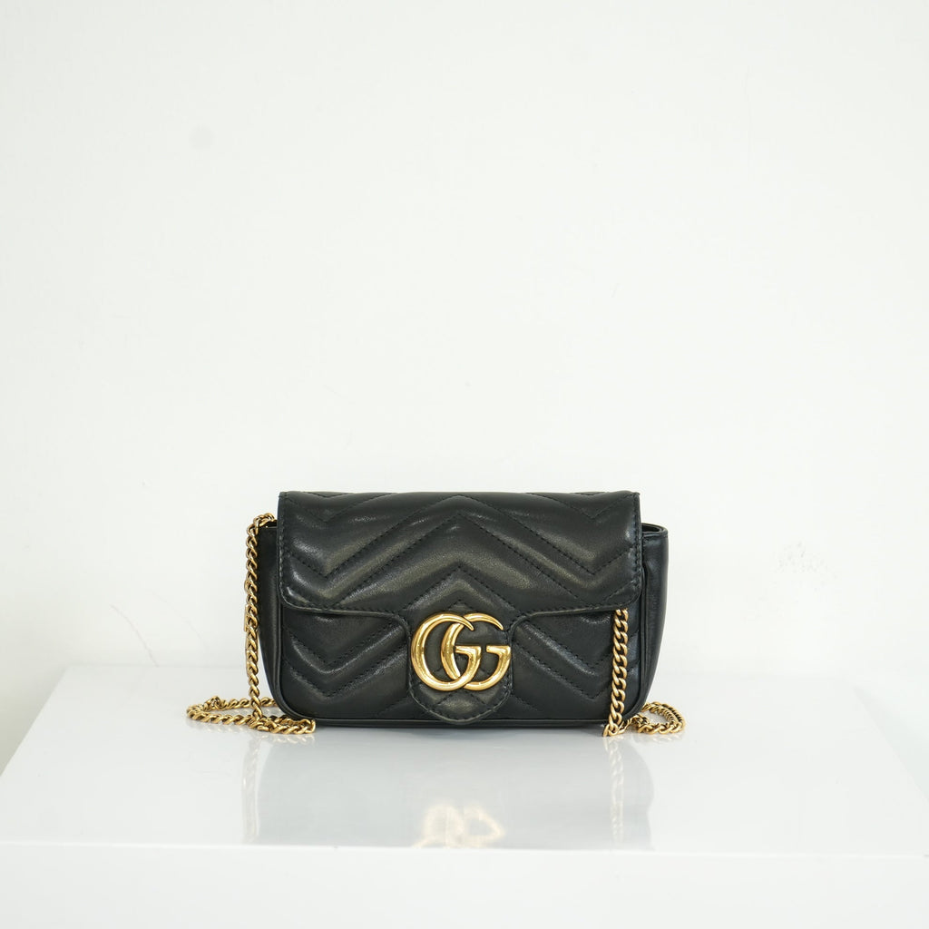 Gucci GG Marmont Matelasse Mini Chain Wallet (full set)