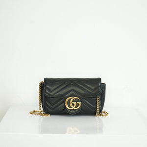 Gucci GG Marmont Matelasse Mini Chain Wallet (full set)