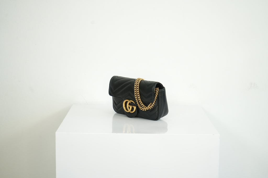Gucci GG Marmont Matelasse Mini Chain Wallet (full set)