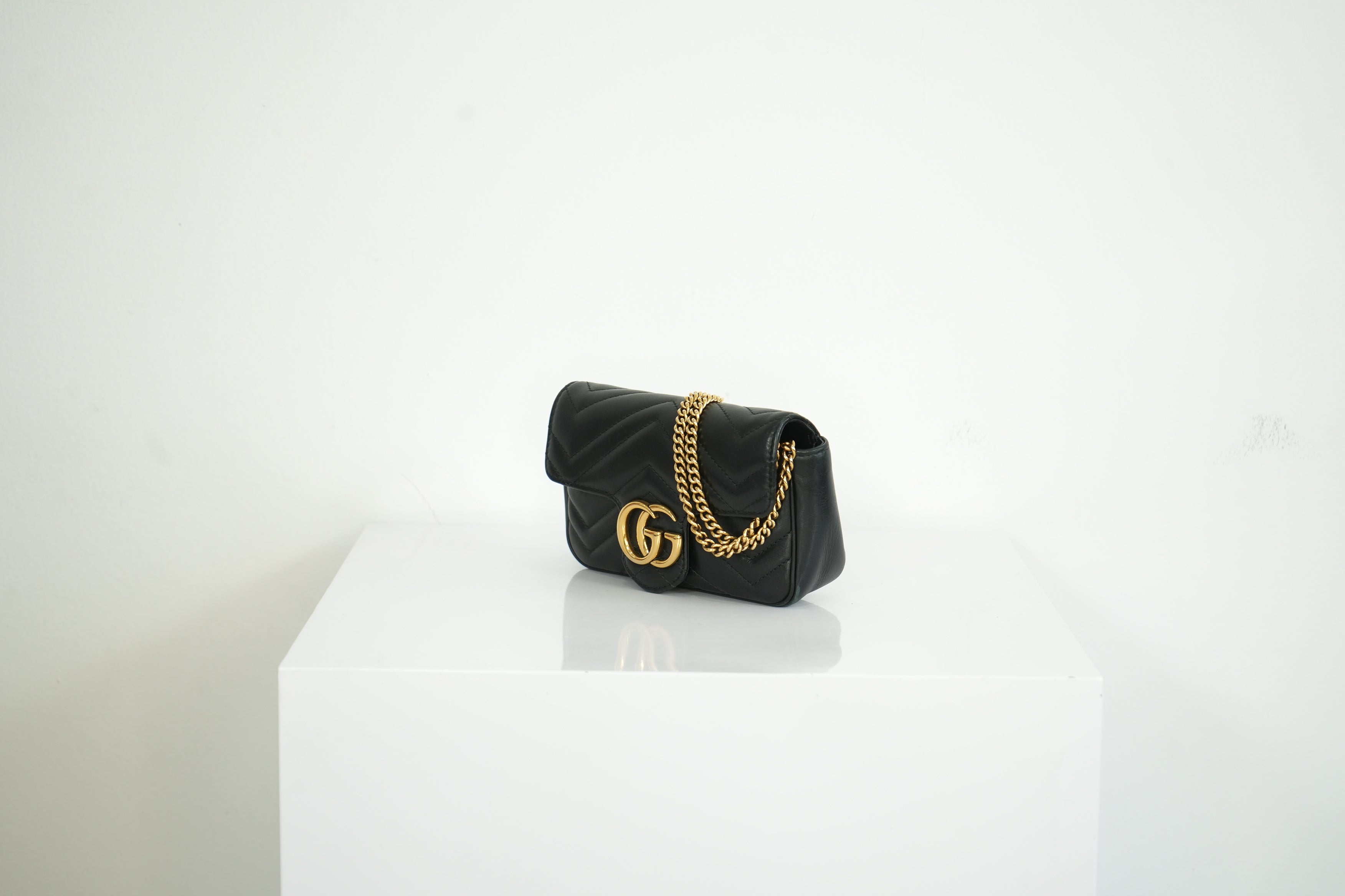 Gucci GG Marmont Matelasse Mini Chain Wallet (full set)