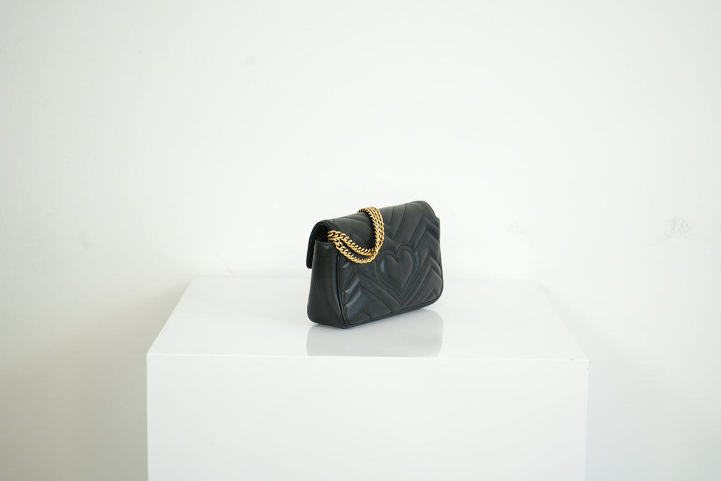 Gucci GG Marmont Matelasse Mini Chain Wallet (full set)