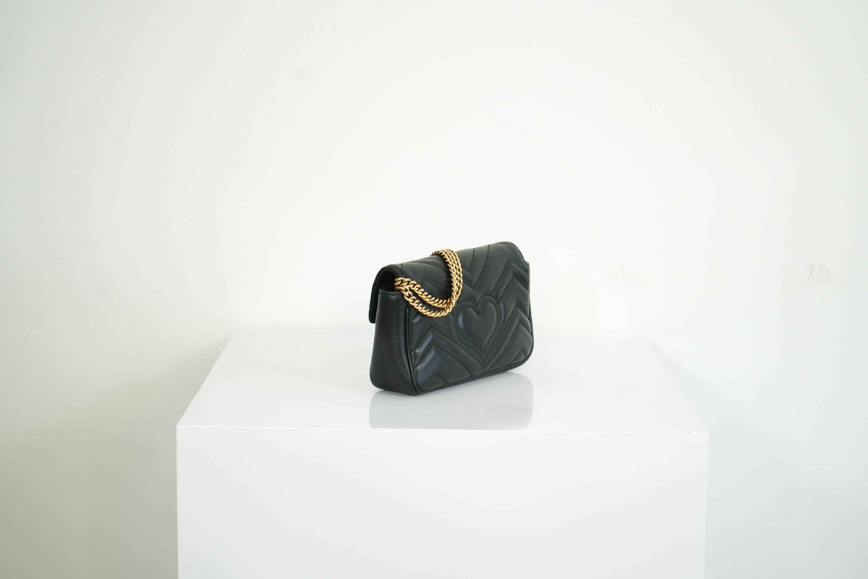 Gucci GG Marmont Matelasse Mini Chain Wallet (full set)