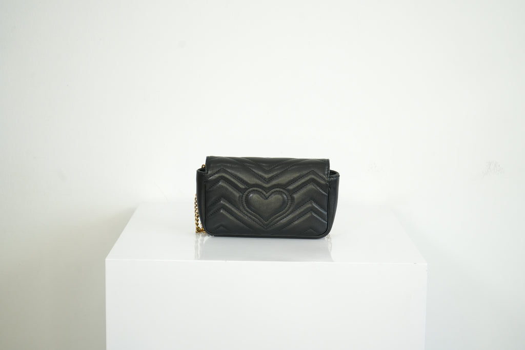 Gucci GG Marmont Matelasse Mini Chain Wallet (full set)