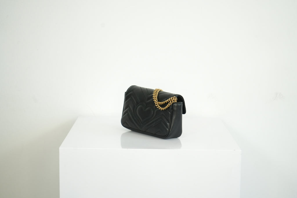 Gucci GG Marmont Matelasse Mini Chain Wallet (full set)