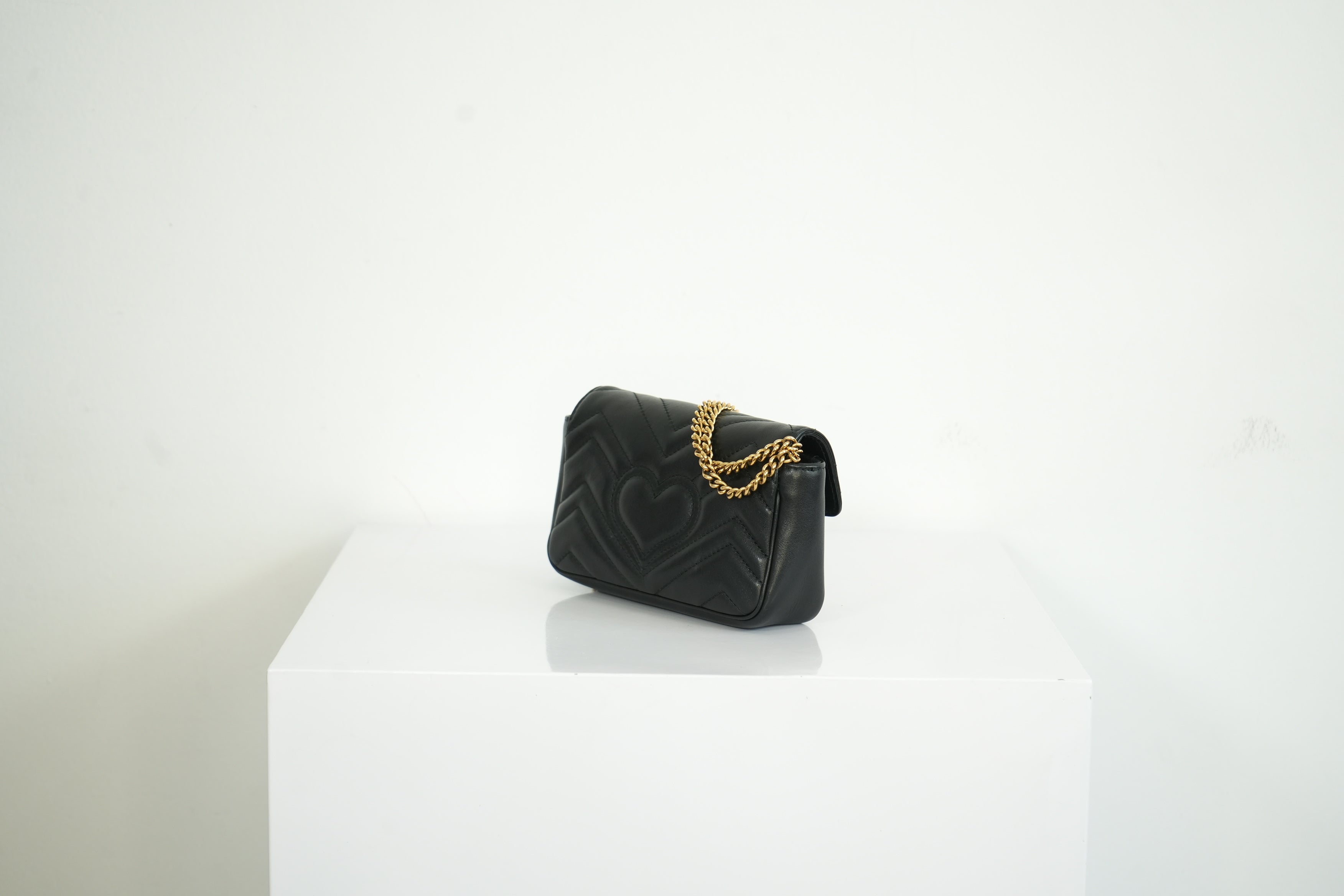 Gucci GG Marmont Matelasse Mini Chain Wallet (full set)