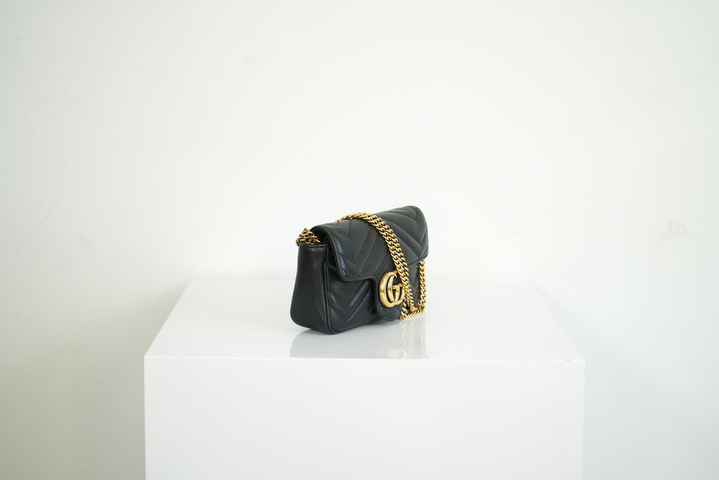 Gucci GG Marmont Matelasse Mini Chain Wallet (full set)