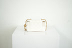Chanel White Quilted Lambskin Leather Vanity with Dust Bag