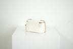 Chanel White Quilted Lambskin Leather Vanity with Dust Bag