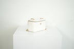 Chanel White Quilted Lambskin Leather Vanity with Dust Bag