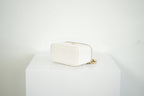 Chanel White Quilted Lambskin Leather Vanity with Dust Bag