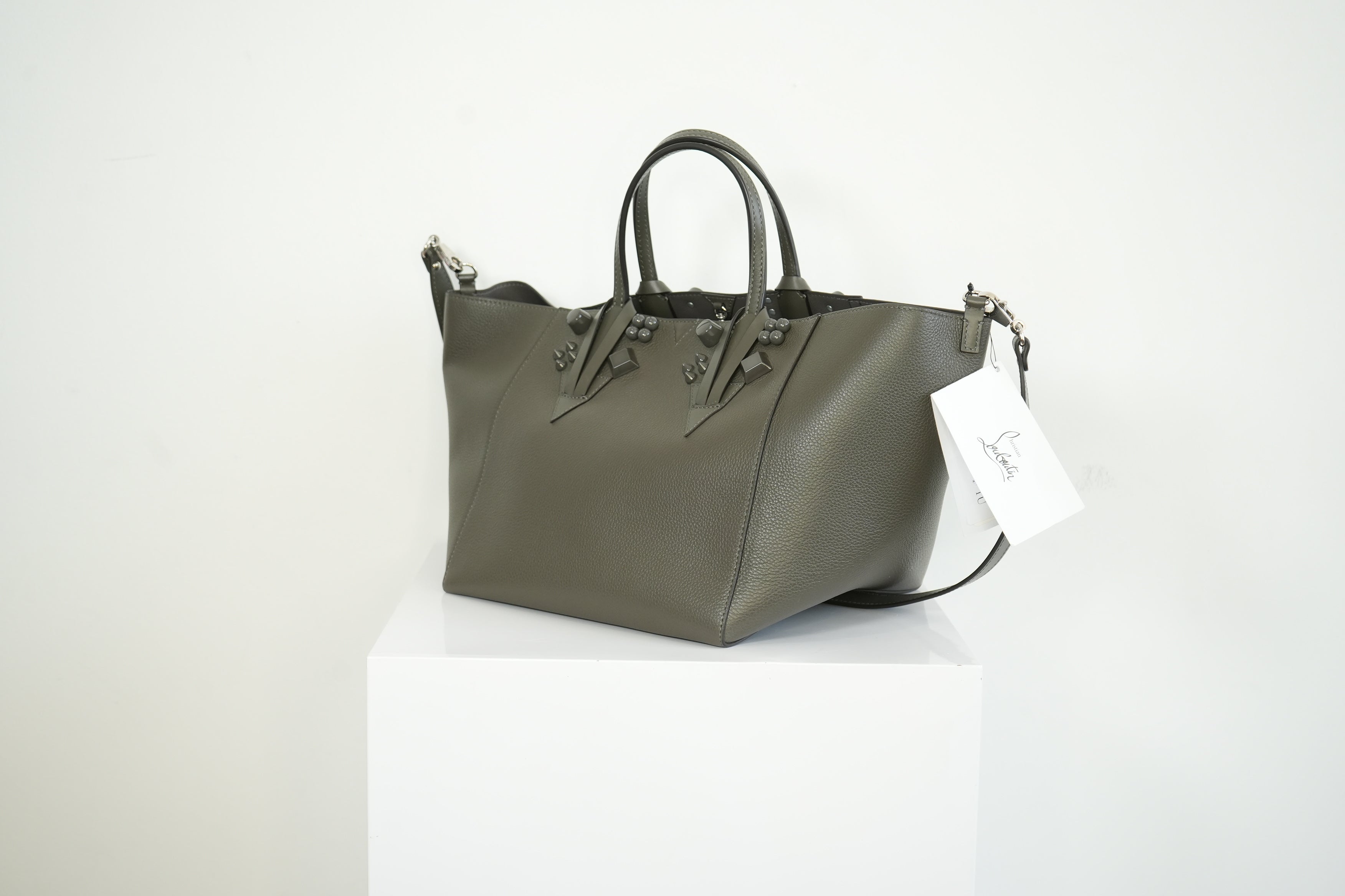 Christian Louboutin Small Cabachic Grey Tote Bag