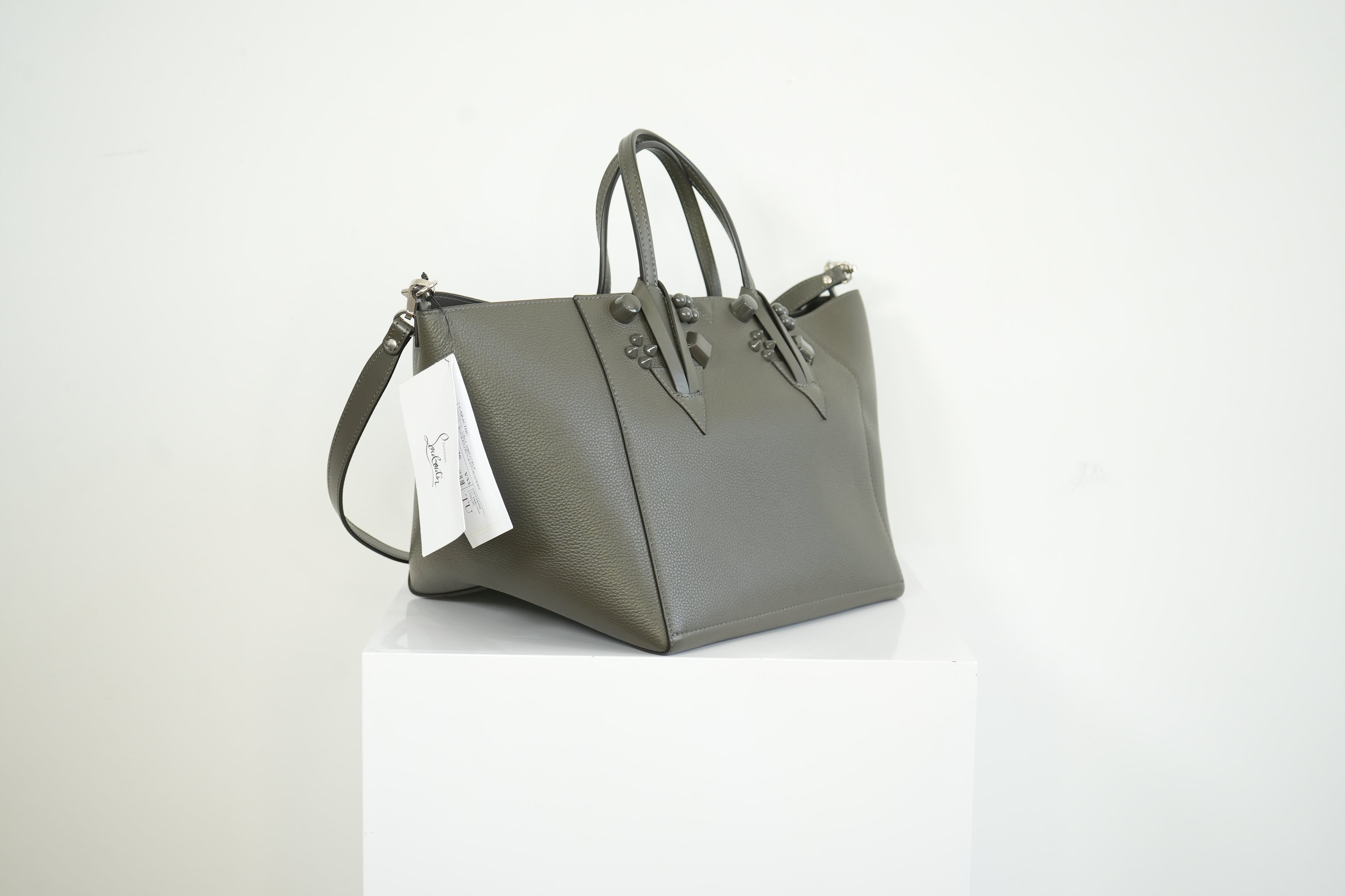 Christian Louboutin Small Cabachic Grey Tote Bag